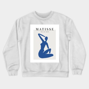 Matisse the blue woman scandivian art print Crewneck Sweatshirt
